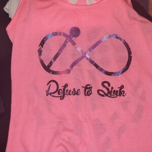 Pink Kids Tank Top with Graphic Print